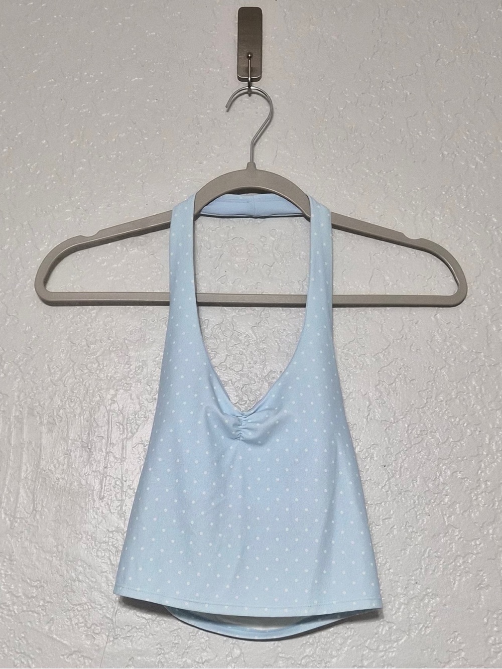 MATCHING SET JoyLab Active Skort & Halter Top Light Blue with White Polka Dots - Picture 4 of 7